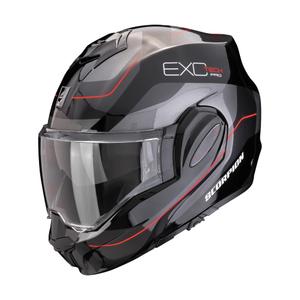 Casque moto pliable Scorpion EXO-TECH EVO PRO COMMUTA noir-argent-rouge