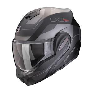 Casque moto pliable Scorpion EXO-TECH EVO PRO COMMUTA noir mat-argenté