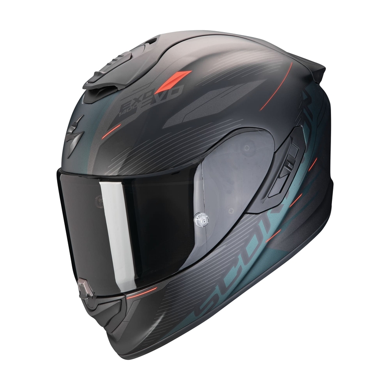 Casque moto intégral Scorpion EXO-1400 EVO II AIR LUMA noir mat-vert soldes