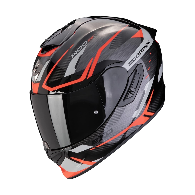 Casque moto intégral Scorpion EXO-1400 EVO II AIR ACCORD gris-rouge soldes