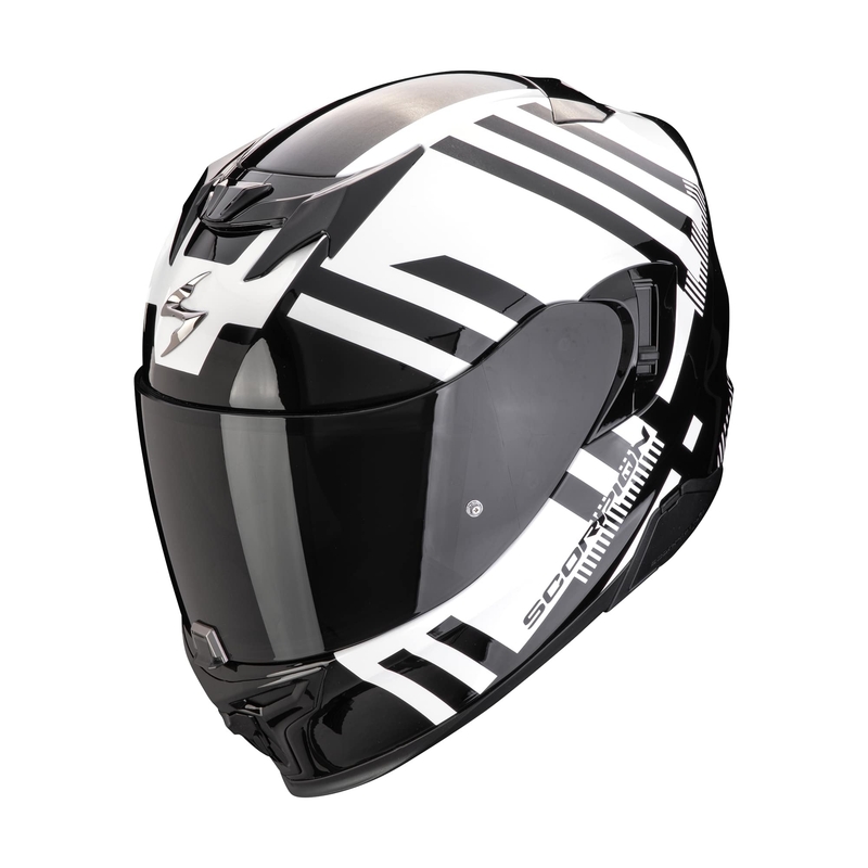 Casque moto intégral Scorpion EXO-520 EVO AIR BANSHEE blanc perle-noir soldes