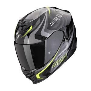 Casque moto intégral Scorpion EXO-520 EVO AIR TERRA noir-argent-jaune fluo