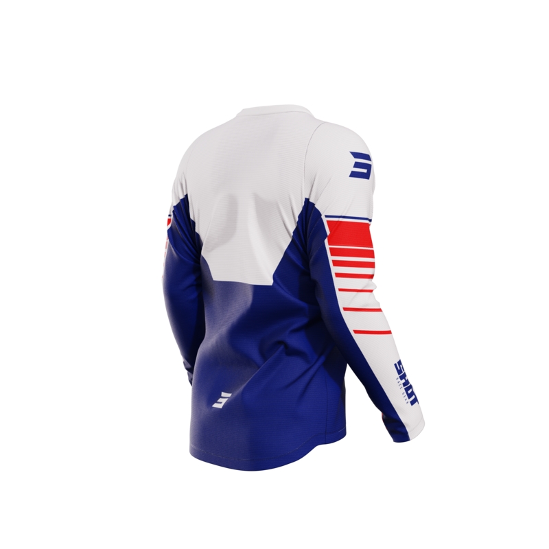 Maillot de motocross Shot Devo Peak bleu soldes