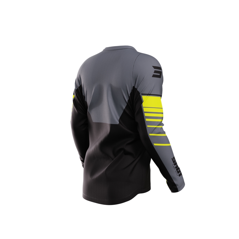 Maillot motocross Shot Devo Peak jaune fluo soldes