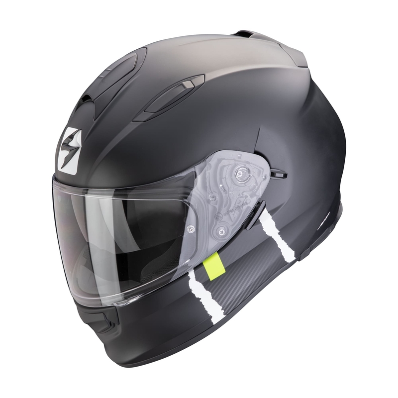 Casque moto intégral Scorpion EXO-491 CODE noir mat-argent soldes