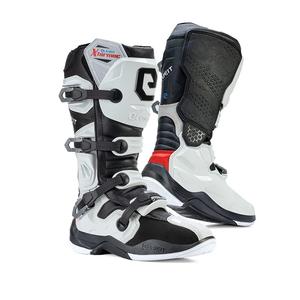 Bottes de moto Eleveit X-Tarmac noir et blanc