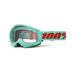 Lunettes de moto-cross 100% STRATA 2 New Maupiti (plexi transparent)