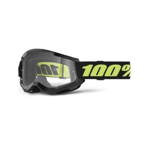 Lunettes de moto-cross 100% STRATA 2 New Solar (plexi transparent)