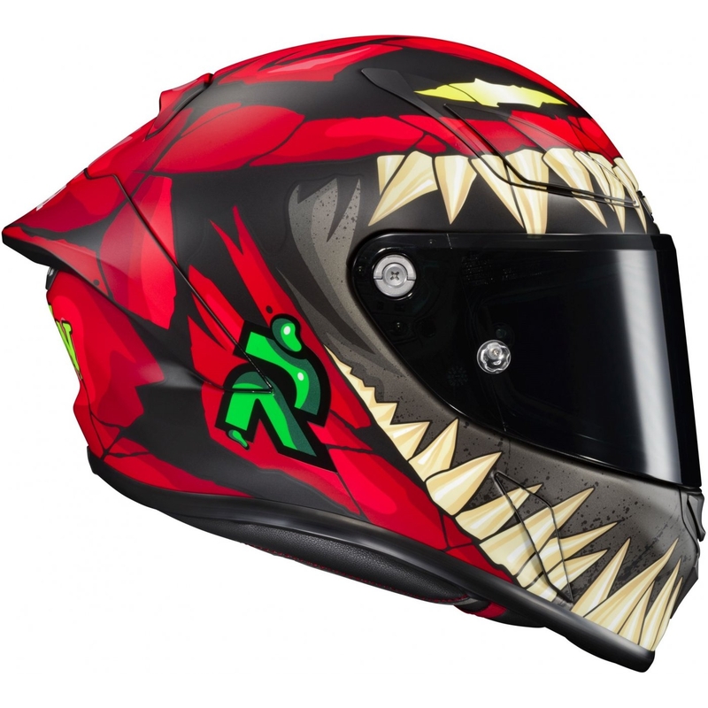 Casque moto intégral HJC RPHA 1 Toxin Marvel MC1SF rouge-gris-vert soldes