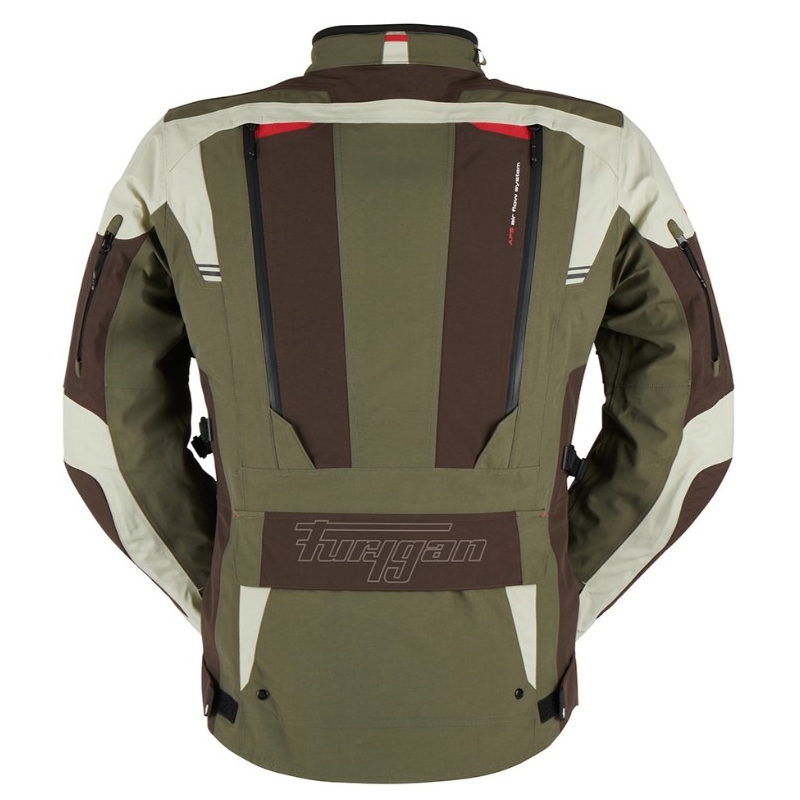 Veste de moto Furygan Voyager vert-brun-beige soldes