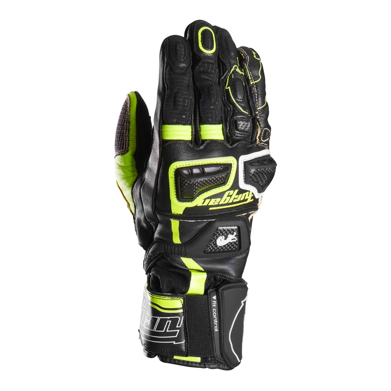 Gants de moto Furygan Styg 20 x Kevlar noir-jaune fluo-blanc