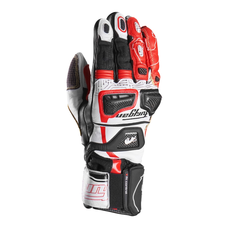 Gants de moto Furygan Styg 20 x Kevlar noir-blanc-rouge