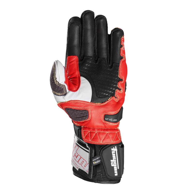 Gants de moto Furygan Styg 20 x Kevlar noir-blanc-rouge