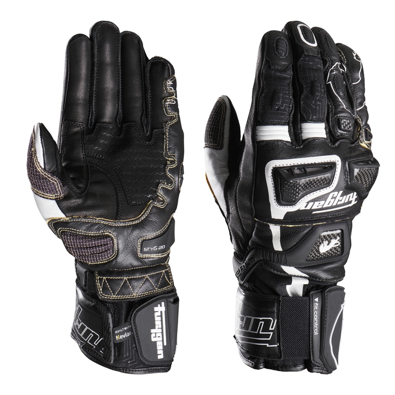Gants moto Furygan Styg 20 x Kevlar blanc-noir