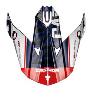Visière pour casques Cassida Cross Cup Sonic bleu-blanc-rouge