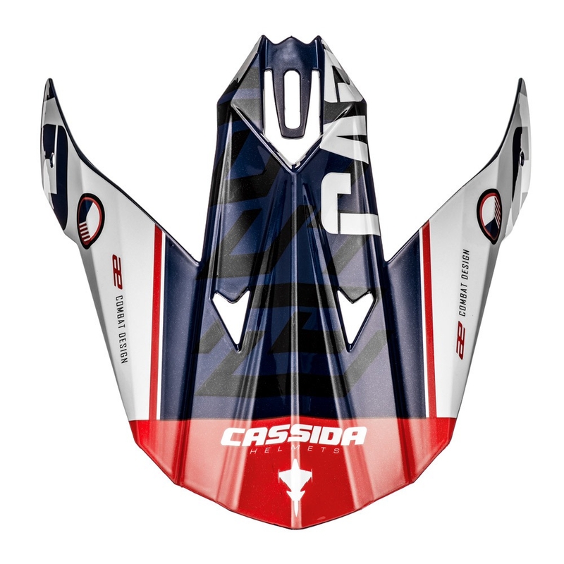 Visière pour casques Cassida Cross Cup Sonic bleu-blanc-rouge