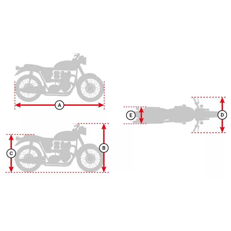 Housse de moto RSA noir et argent