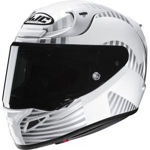 Casque moto intégral HJC RPHA 12 Ottin MC10 blanc-gris