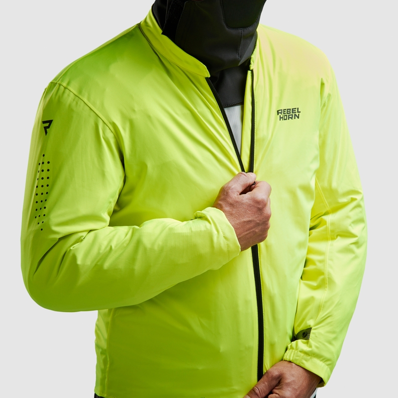 Blouson moto Rebelhorn Cubby V noir-gris-jaune fluo