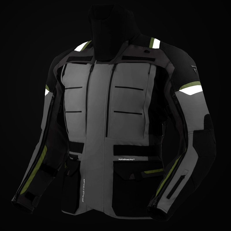 Blouson moto Rebelhorn Cubby V noir-gris-jaune fluo