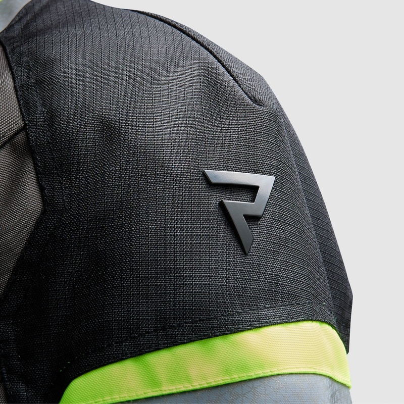 Blouson moto Rebelhorn Cubby V noir-gris-jaune fluo