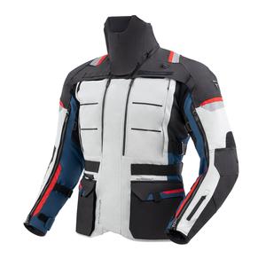 Veste moto Rebelhorn Cubby V bleu-gris-rouge