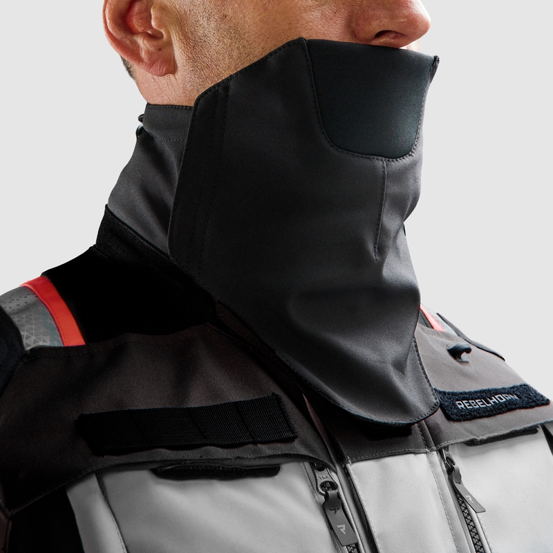 Veste de moto Rebelhorn Cubby V bleu-gris-rouge