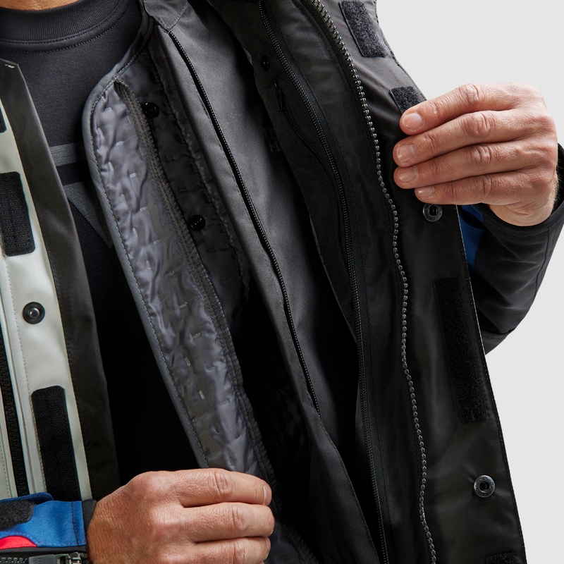 Veste de moto Rebelhorn Cubby V bleu-gris-rouge