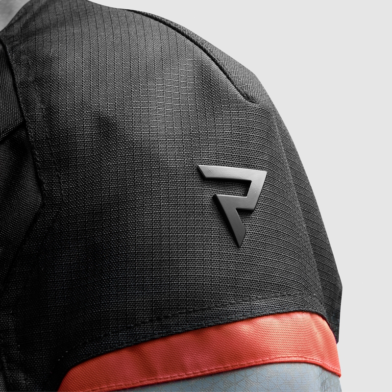 Veste de moto Rebelhorn Cubby V bleu-gris-rouge