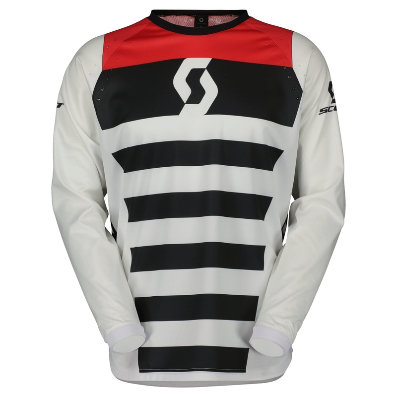Maillot motocross Scott EVO RACE blanc-rouge