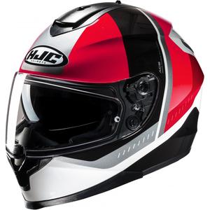 Casque moto intégral HJC C70N Alia MC1 blanc-gris-rouge-noir