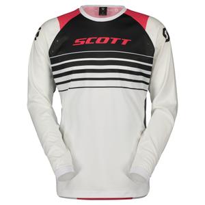 Maillot motocross Scott EVO SWAP blanc et rose