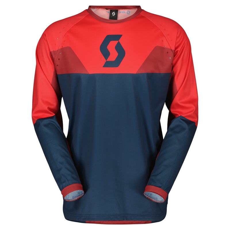 Maillot motocross Scott EVO TRACK bleu-néon rouge
