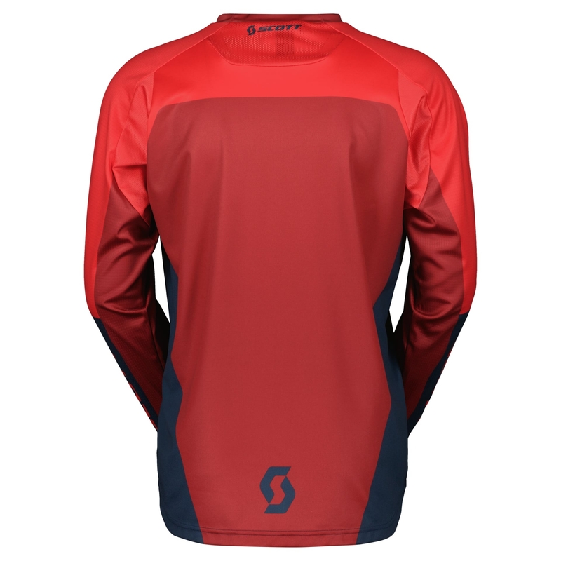 Maillot motocross Scott EVO TRACK bleu-néon rouge