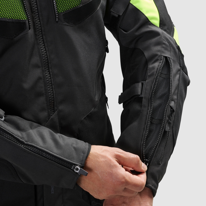 Veste moto Rebelhorn Hiker IV noir-anthracite-jaune fluo