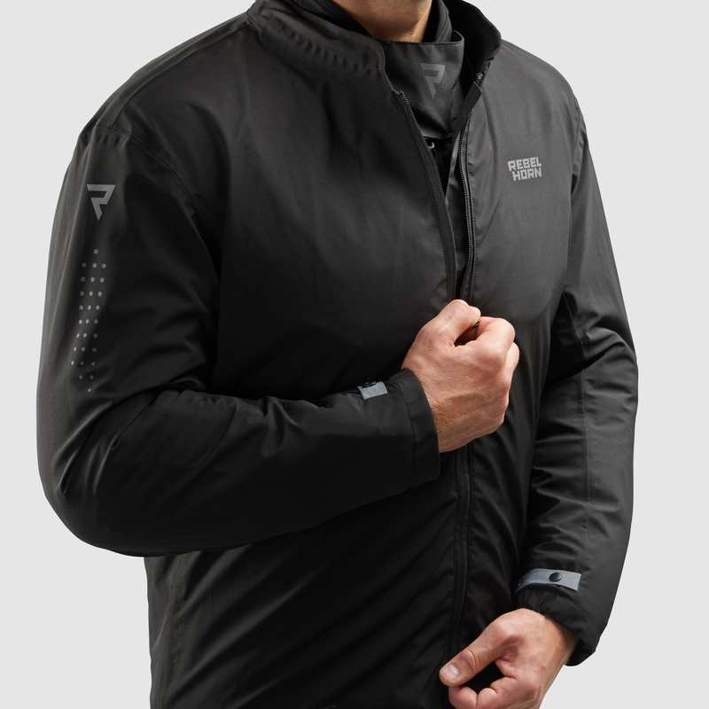Veste moto Rebelhorn Hiker IV noir-anthracite-jaune fluo