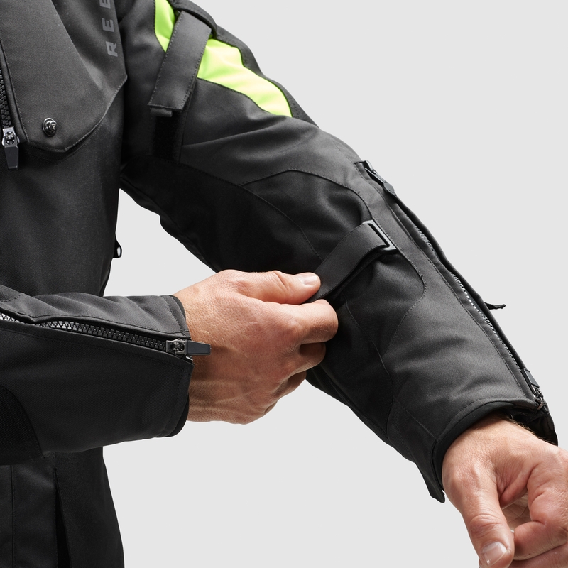 Veste moto Rebelhorn Hiker IV noir-anthracite-jaune fluo