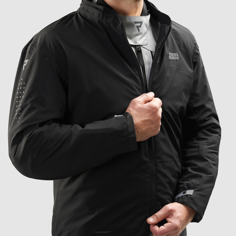 Veste moto Rebelhorn Hiker IV noir-gris-jaune fluo