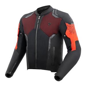 Veste de moto noire et rouge Rebelhorn Jax
