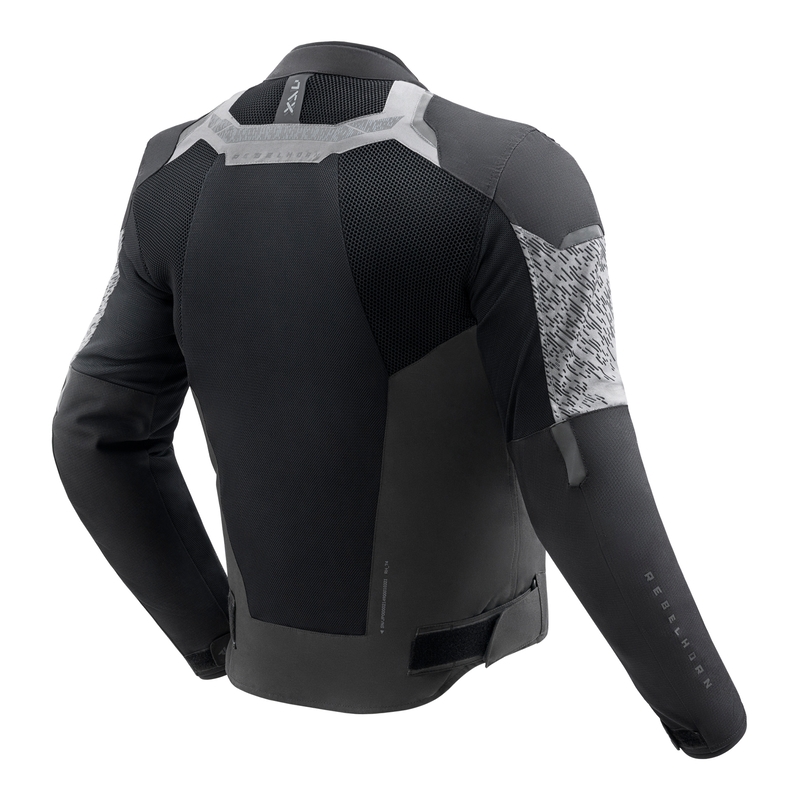 Veste de moto Rebelhorn Jax noire et grise
