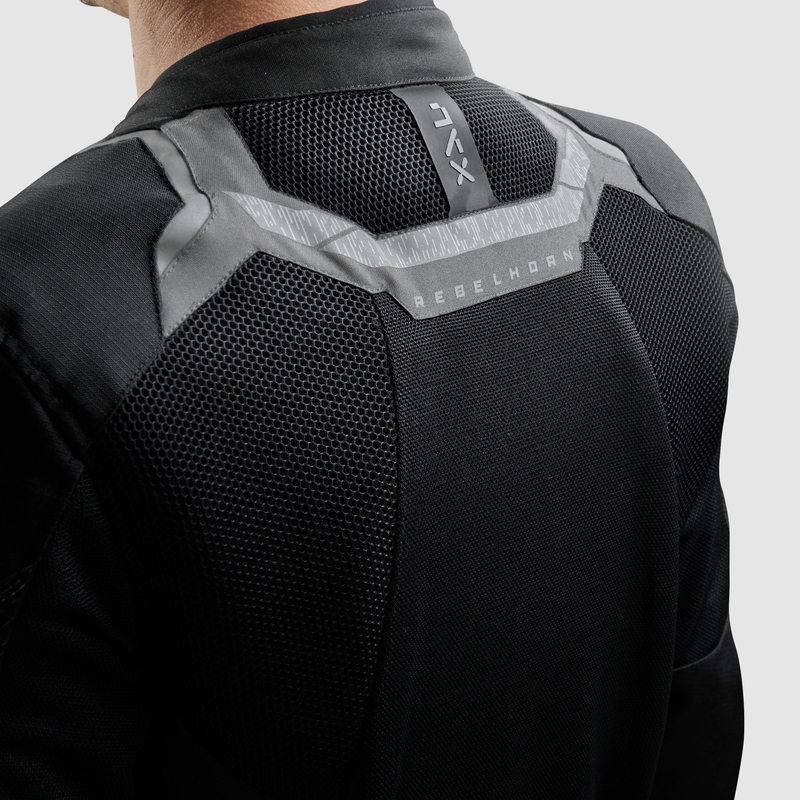Veste de moto Rebelhorn Jax noire et grise