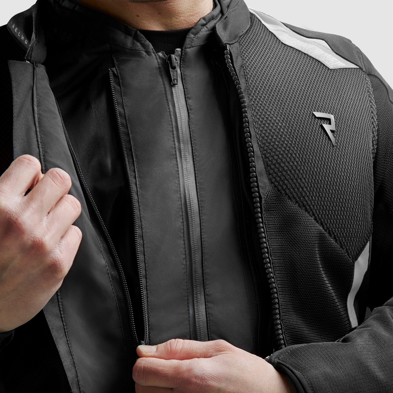 Veste de moto Rebelhorn Jax noire et grise