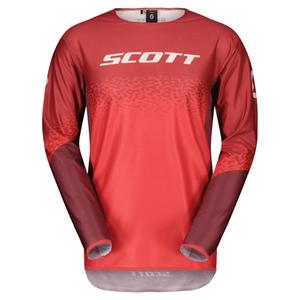 Maillot motocross Scott PODIUM PRO rouge-gris
