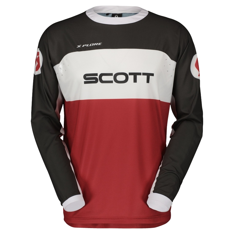 Maillot motocross Scott X-PLORE SWAP rouge-noir