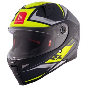 Casque moto intégral MT Revenge 2 Hatax noir-gris-jaune fluo soldes