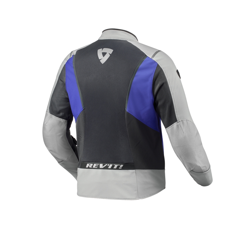 Veste moto Revit Airwave 4 gris clair-bleu