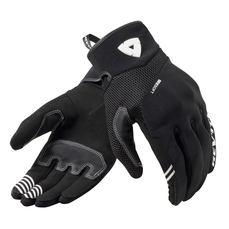 Gants de moto Revit Endo noir et blanc pour femmes