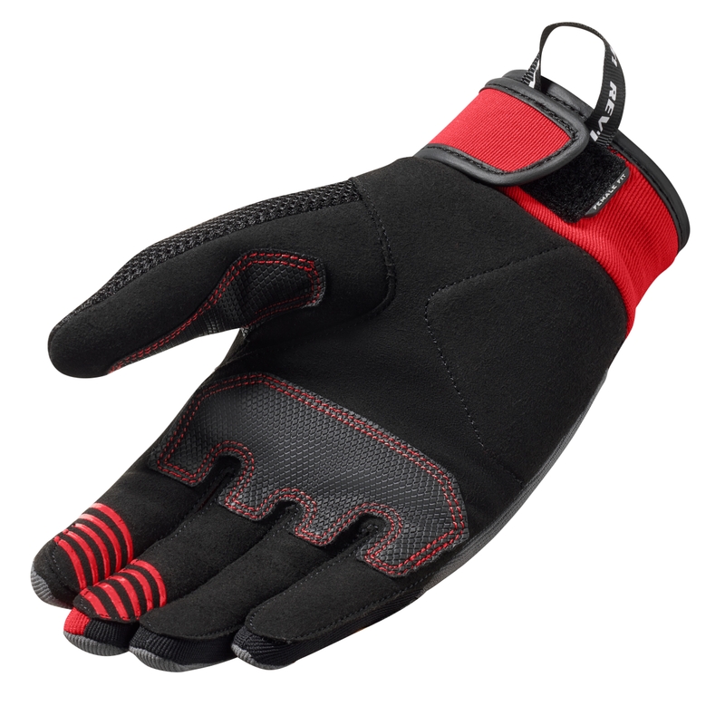 Gants de moto Revit Endo pour femme, gris et rouge
