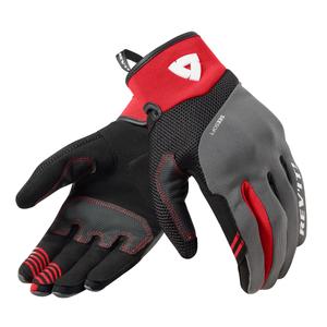 Gants de moto Revit Endo pour femme, gris et rouge
