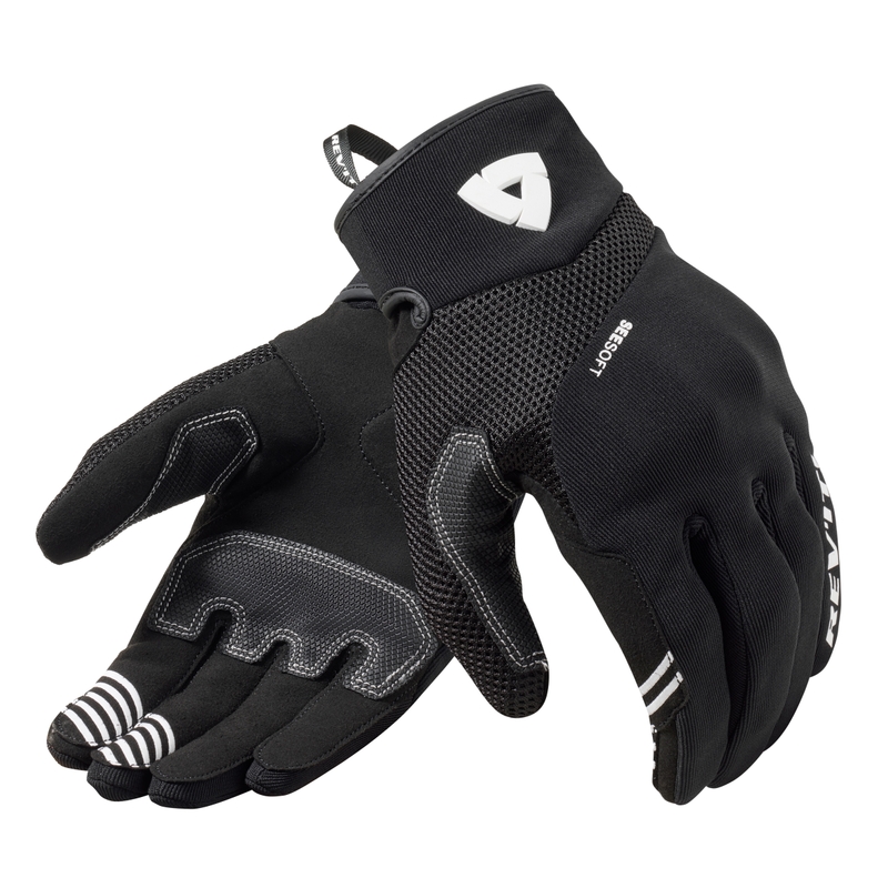 Gants de moto Revit Endo noir et blanc